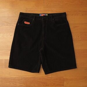Empyre Loose Fit Black Corduroy Skate Shorts Casual Streetwear Size 32 Loose Fit